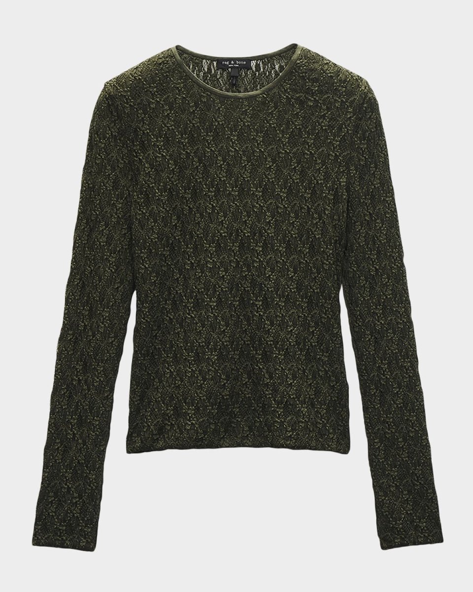 Ellie Lace Long-Sleeve Top